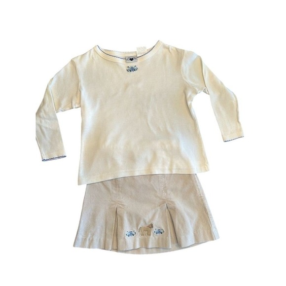 Vtg 90s Heartstrings Girls Horse Top & Skirt Outfit Set Sz 4T‎ Corduroy Fall - Picture 5 of 13